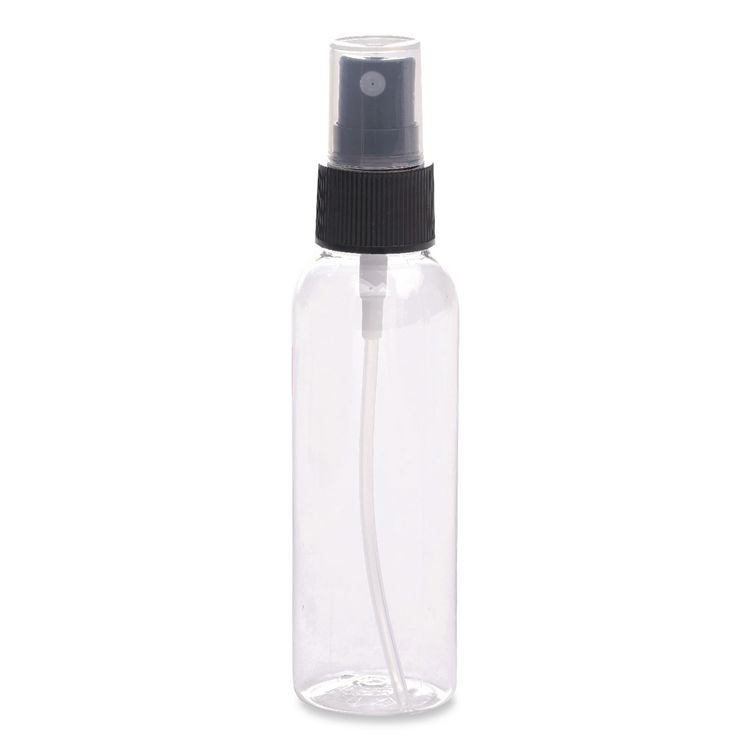 EXCELLO GLOBAL PRODUCTS SPLSTRVL0008 Travel Toiletry Spray Bottle, 2 oz, Clear with Black Spray Nozzle