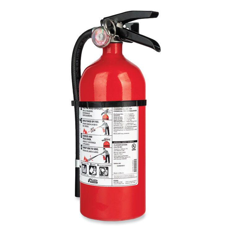 KIDDE 21033044 Pro 210 Fire Extinguisher, 2-A:10-B:C