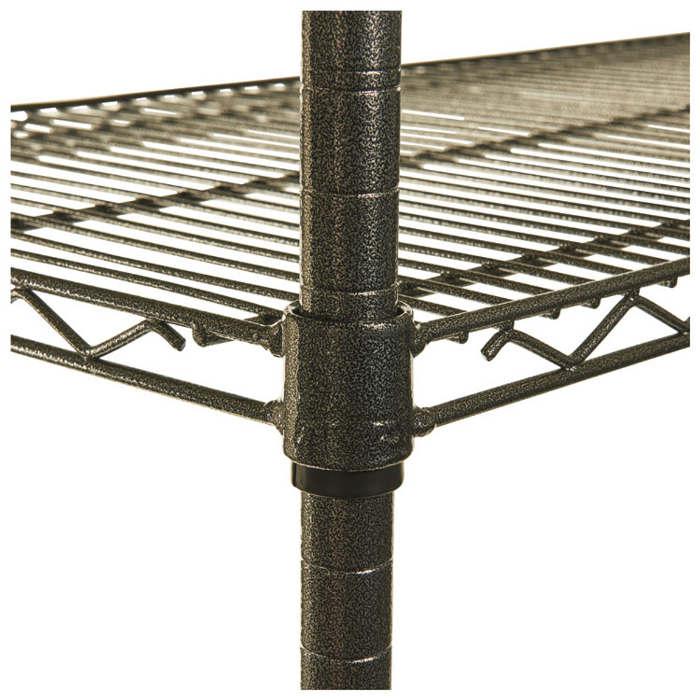 ALERA SW50-3618BA Wire Shelving Starter Kit, Four-Shelf, 36w x 18d x 72h, Black Anthracite