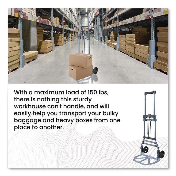 GOGREEN POWER TR1800 Luggage Cart ,150 lbs Capacity, 40 x 15.25 x 16.5, Gray