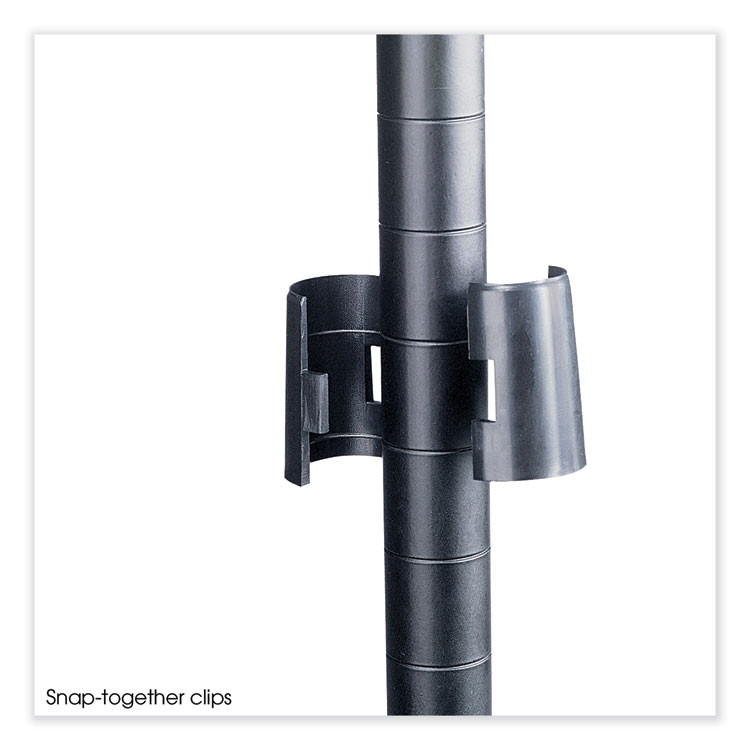 SAFCO PRODUCTS 5288GR Industrial Wire Shelving, Four-Shelf, 36w x 24d x 72h, Metallic Gray