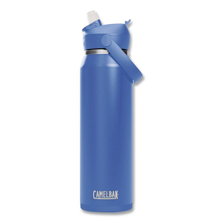 CAMELBAK 2855406001 Thrive FlipStraw Stainless Steel Vacuum Insulated Water Bottle, 32 oz, Sky Blue