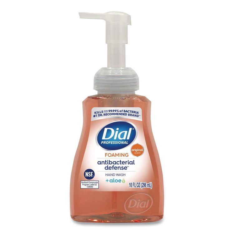 DIAL PROFESSIONAL 35446EA Original Antibacterial Defense Foaming Hand Wash, Original Scent, 10 oz Pump Bottle