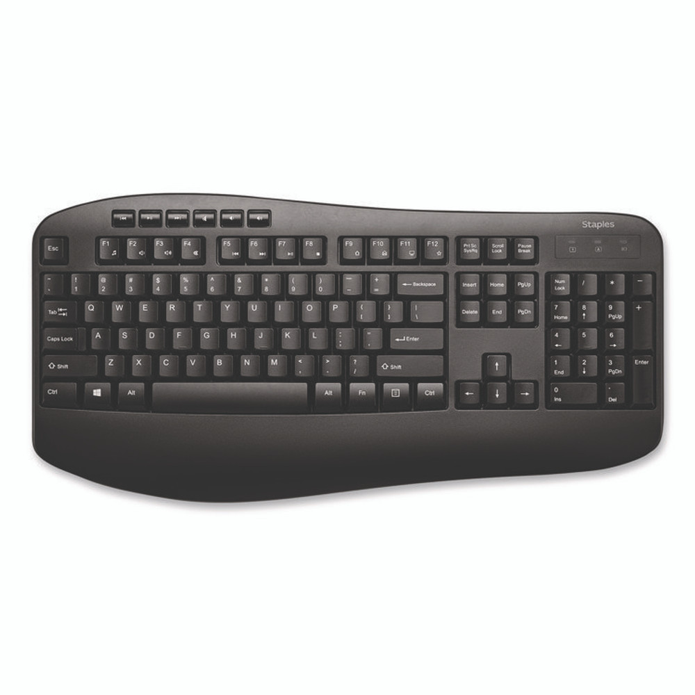 STAPLES BRANDS GROUP TECH ST62602 Wireless Comfort Keyboard, Black