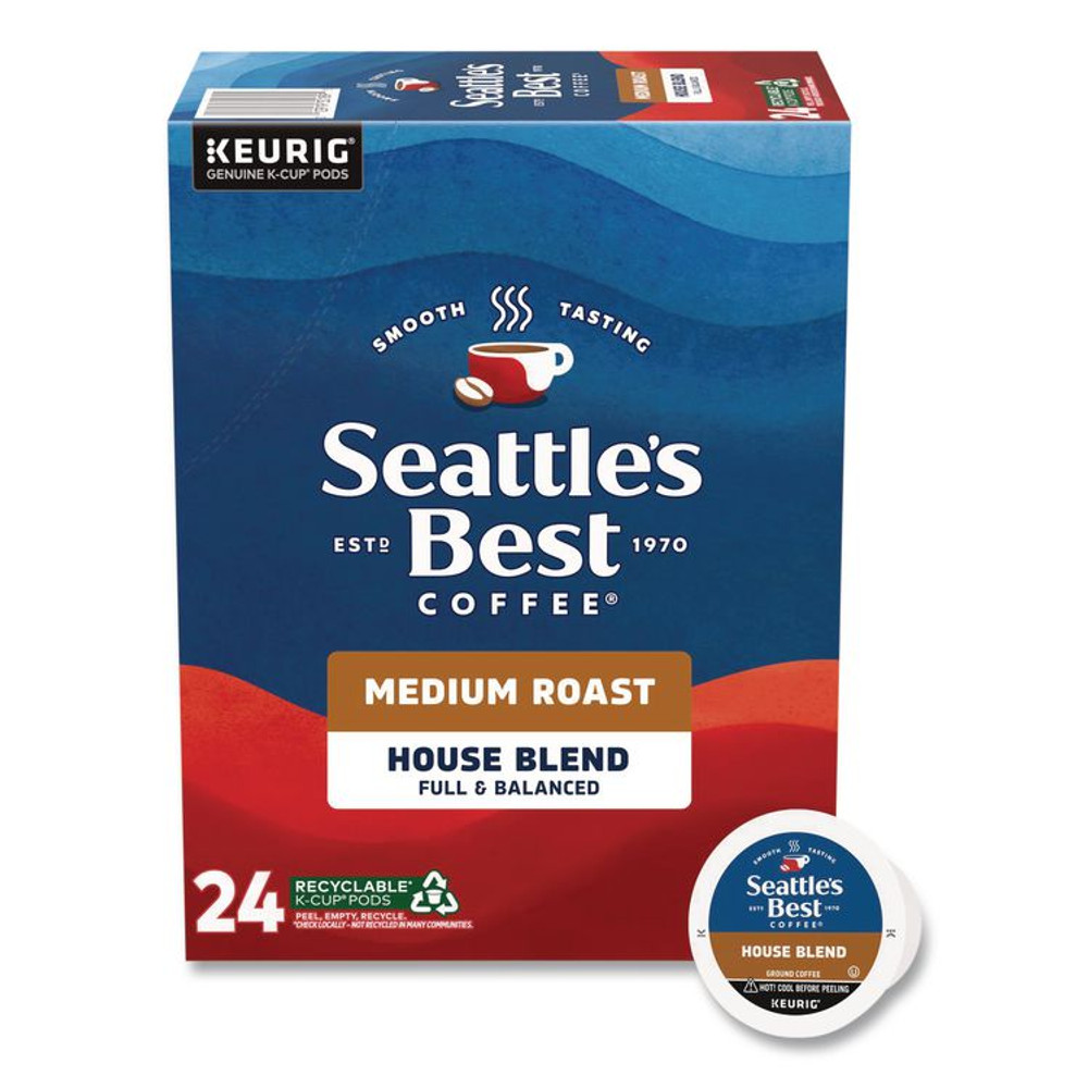 SEATTLE'S BEST COFFEE, LLC 12407883 House Blend Coffee K-Cup, 24/Box