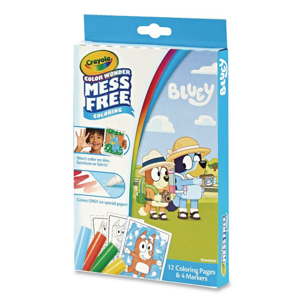 BINNEY & SMITH / CRAYOLA 752863 Color Wonder Bluey Mini Box Set, Ages 3 and Up, 12 Pages