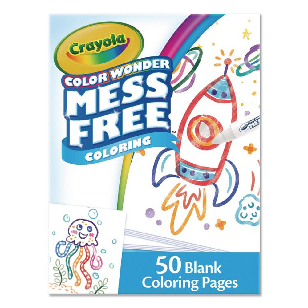 BINNEY & SMITH / CRAYOLA 752840 Color Wonder Blank Coloring Book, Ages 3 and Up, 50 Pages