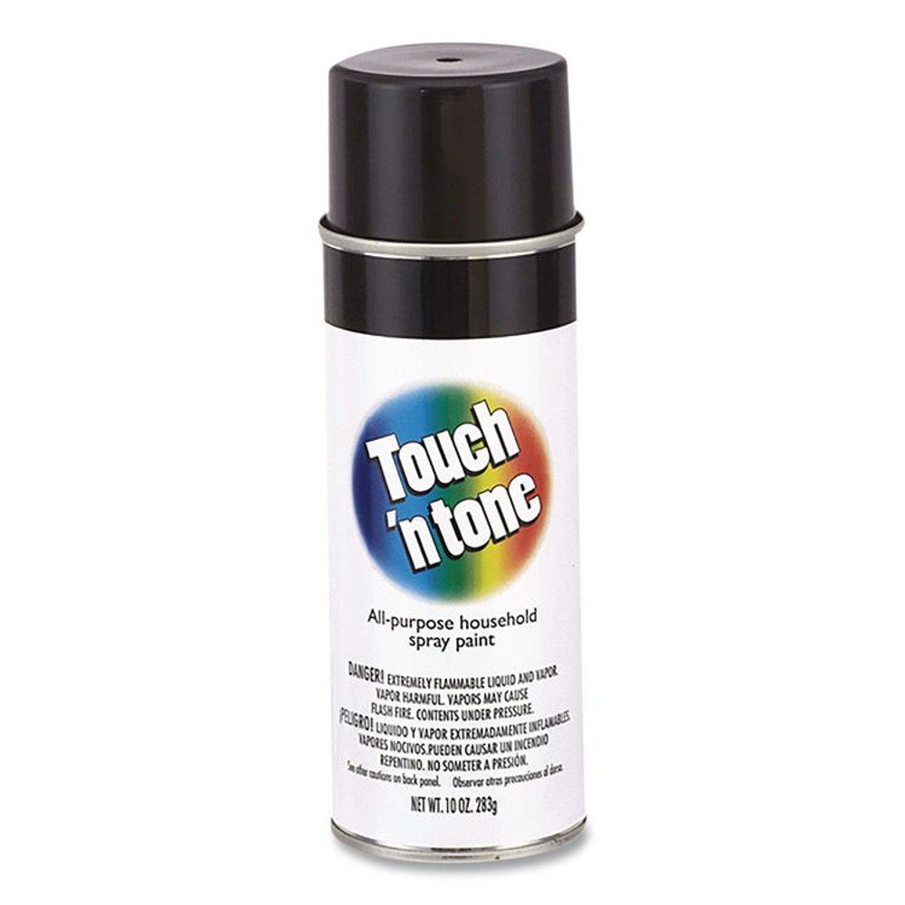 RUST-OLEUM CORPORATION 55276830 Touch'n Tone Spray Paint, Gloss Black, 10 oz Aerosol Can, 6/Carton