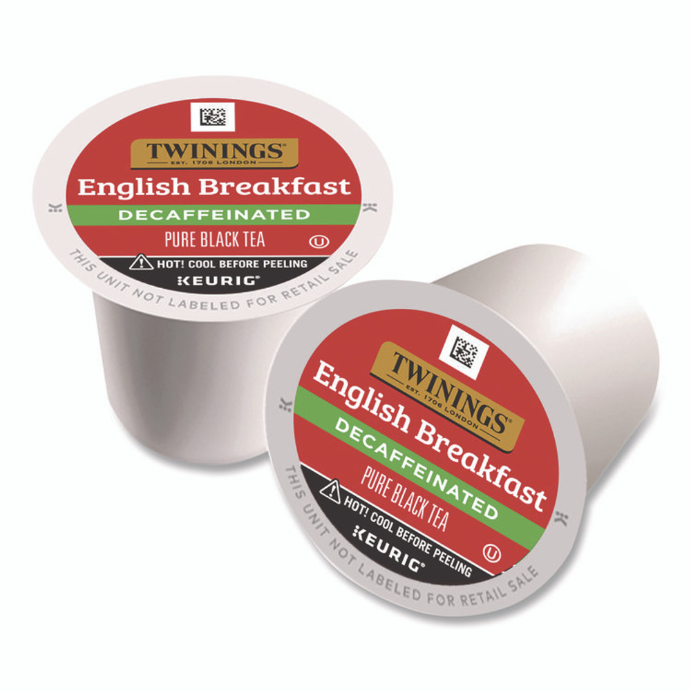 TWININGS NORTH AMERICA INC TNA85784 Tea K-Cups, English Breakfast Decaf, 0.11 oz, 24/Box