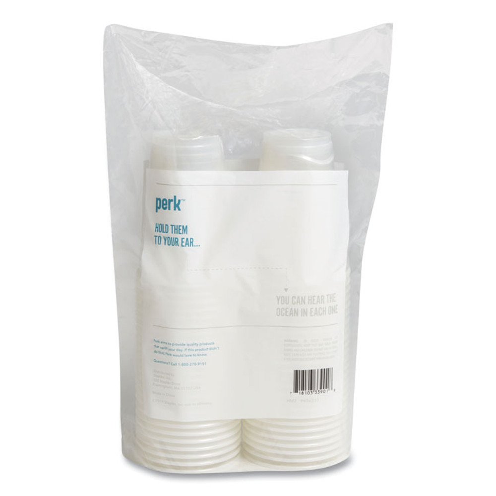 PERK 24393964 Plastic Cold Cups, 12 oz, Clear, 50/Pack