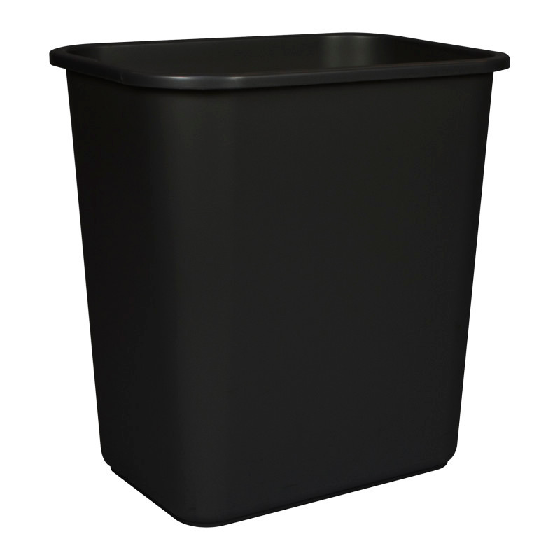 STOREX INDUSTRIES Storex 7 Gallon Waste Basket, Black