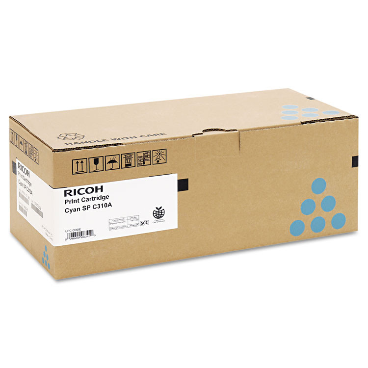 RICOH CORP. 406345 406345 Toner, 2,500 Page-Yield, Cyan