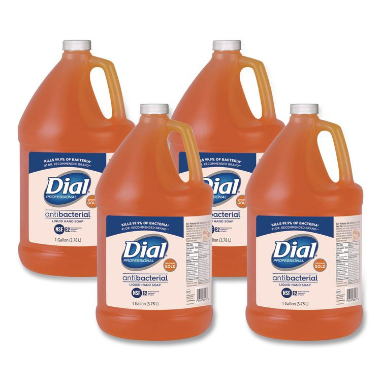 DIAL PROFESSIONAL 88047CT Gold Antibacterial Liquid Hand Soap, 1 gal, 4/Carton