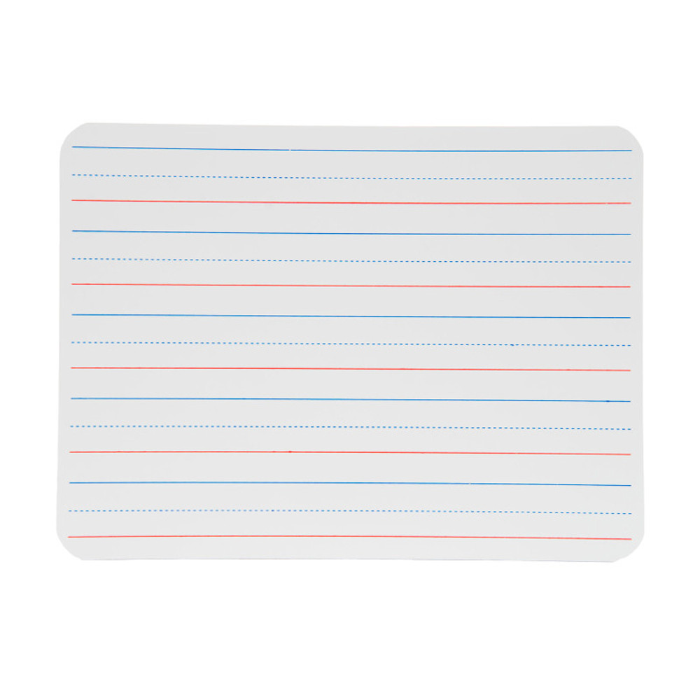 FLIPSIDE Flipside Products Two-Sided Dry Erase Board, Plain/Ruled, 9" x 12"