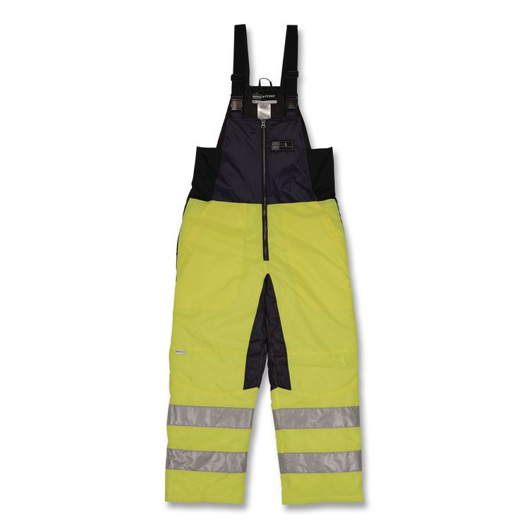 TENACIOUS HOLDINGS, INC. ergodyne® 41289 N-Ferno 6479 Hi-Vis Freezer Bib Overalls, 5X-Large, Lime