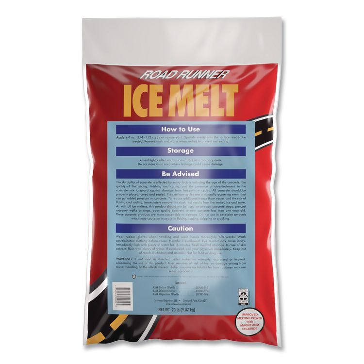 SCOTWOOD INDUSTRIES INC 20BRRPLT Road Runner Ice Melt, 20 lb Bag, 100 Bags/Pallet