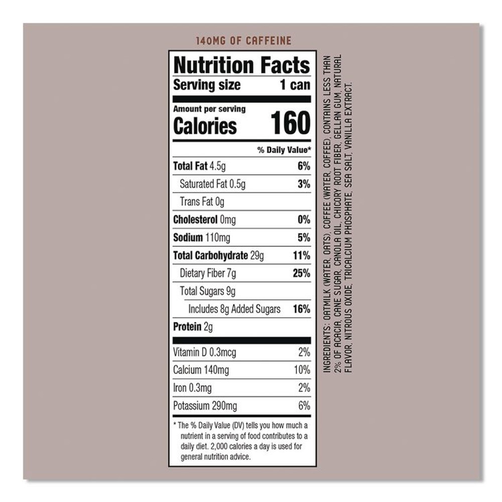 LA COLOMBE COFFEE ROASTERS LCT00521 Draft Latte Cold Brew, Vanilla Latte with Oat Milk, 11 oz Can, 12/Carton