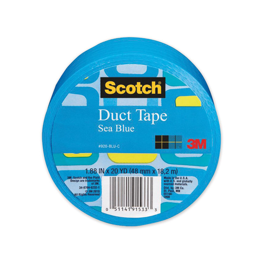 3M/COMMERCIAL TAPE DIV. Scotch® 70005059277 Duct Tape, 1.88" x 20 yds, Sea Blue