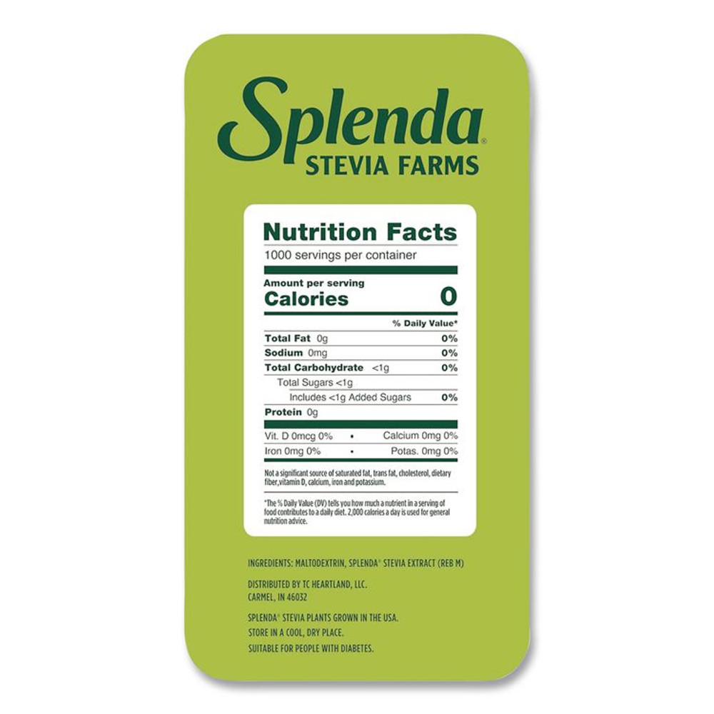 MCNEIL - DIV OF JOHNSON&JOHNSON Splenda® HFP00615 Stevia Sweetener Pack, 0.04 oz, 1,000/Carton