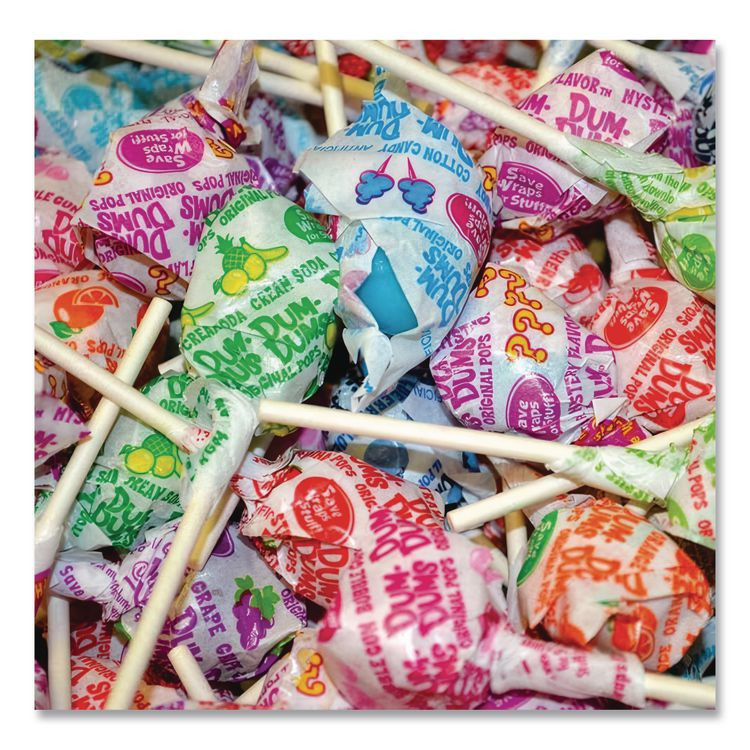 SPANGLER CANDY COMPANY SPN71 Dum-Dum-Pops, Assorted, Individually Wrapped, 33.9 oz, 200/Pack