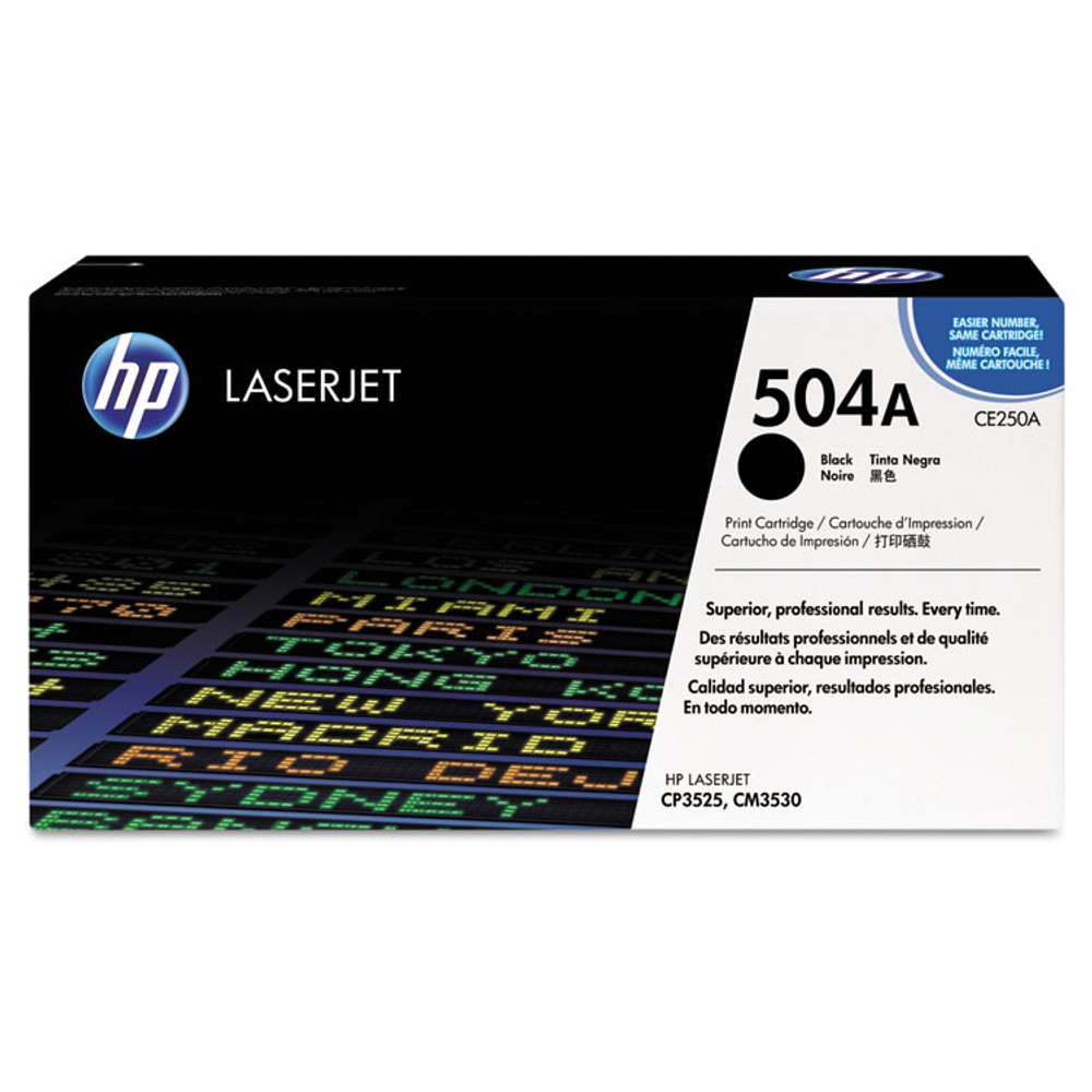 HP INC CE250A HP 504A, (CE250A) Black Original LaserJet Toner Cartridge