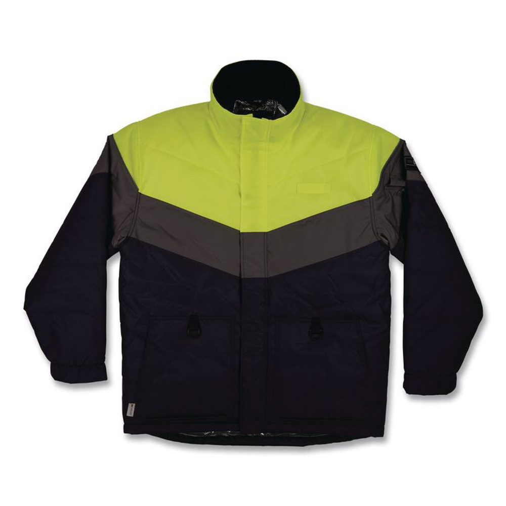 TENACIOUS HOLDINGS, INC. ergodyne® 41136 N-Ferno 6464 Insulated Freezer Jacket with AmpliFIRE Heat Reflective Lining, 2X-Large, Navy