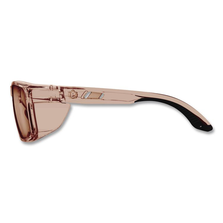 TENACIOUS HOLDINGS, INC. ergodyne® 58212 Skullerz SIXTEN Anti-Scratch and Enhanced Anti-Fog Safety Glasses with Side Shields, Translucent Tan Polycarbonate Frame/Lens