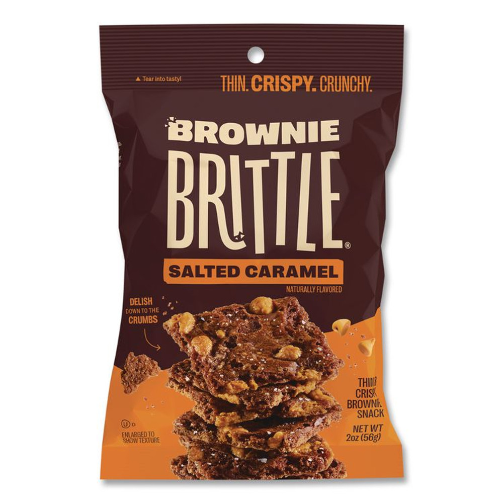 SHEILA G'S G’s™ Brownie Brittle™ SGB01132 Salted Caramel Brownie Snack, 2 oz Bag, 24/Carton