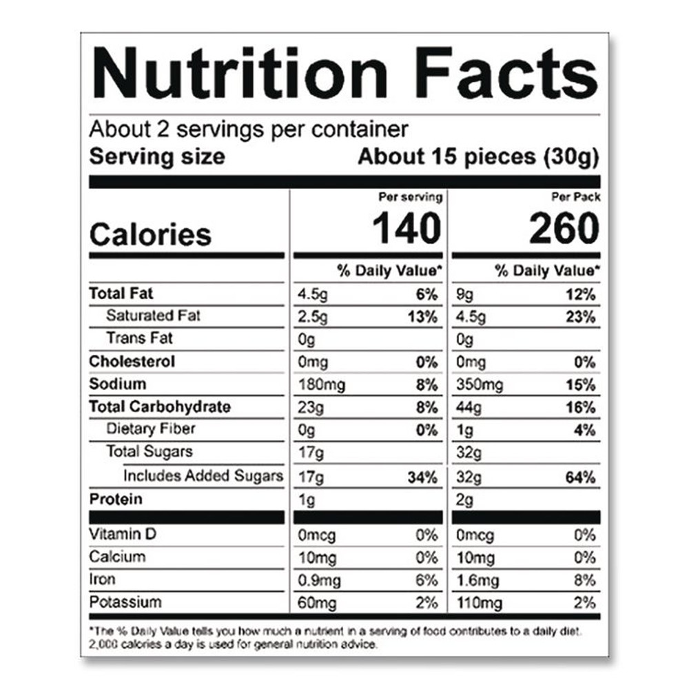 SHEILA G'S G’s™ Brownie Brittle™ SGB01132 Salted Caramel Brownie Snack, 2 oz Bag, 24/Carton