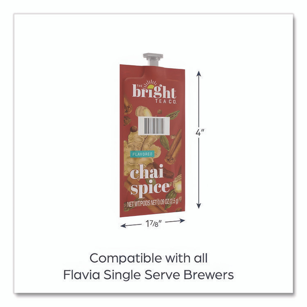 MARS, INC. The Bright Tea Co. MDRB501 Tea Freshpack Pods, Chai Spice, 0.09 oz, 100/Carton