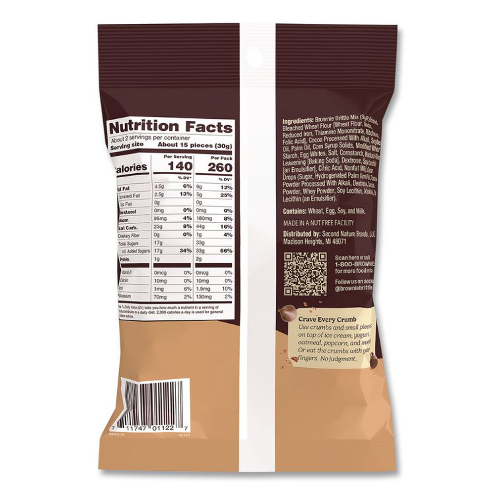 SHEILA G'S G’s™ Brownie Brittle™ SGB01122 Chocolate Chip Crisps, 2 oz Bag, 24/Carton