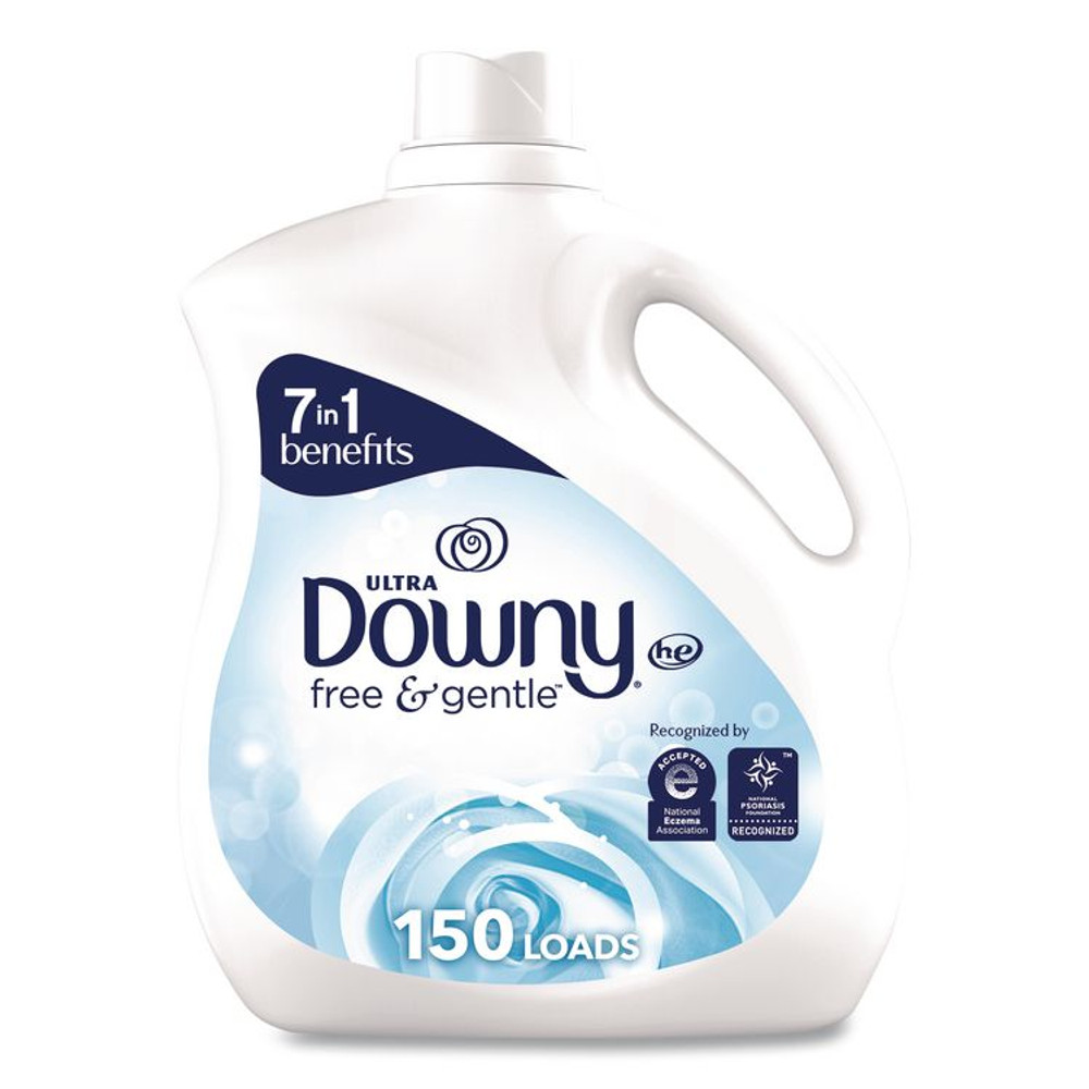PROCTER & GAMBLE Downy® 18262 Free and Gentle Liquid Fabric Softener, Unscented, 111 oz Bottle