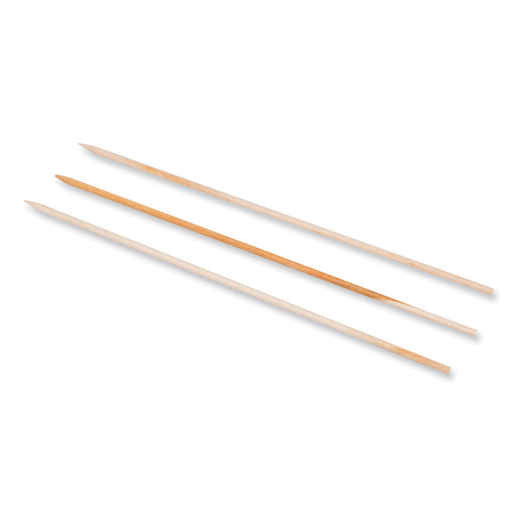 AMERCAREROYAL R818 Wooden Skewers, 10", Natural, 1,000/Box, 3 Boxes/Carton
