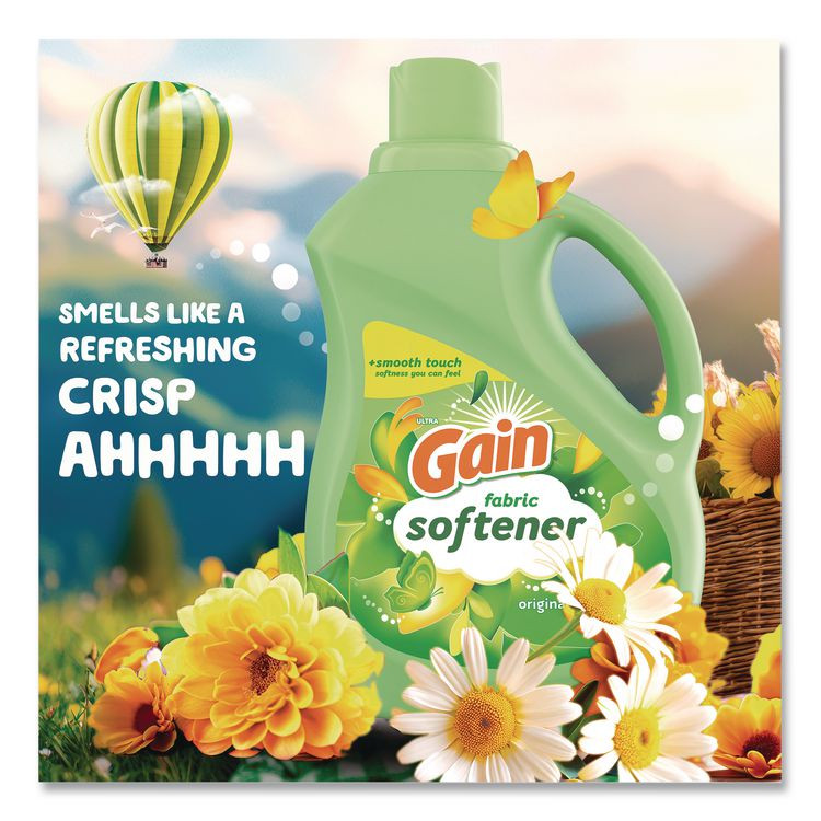 PROCTER & GAMBLE Gain® 10067 Fabric Softener, Original Scent, 140 oz Bottle