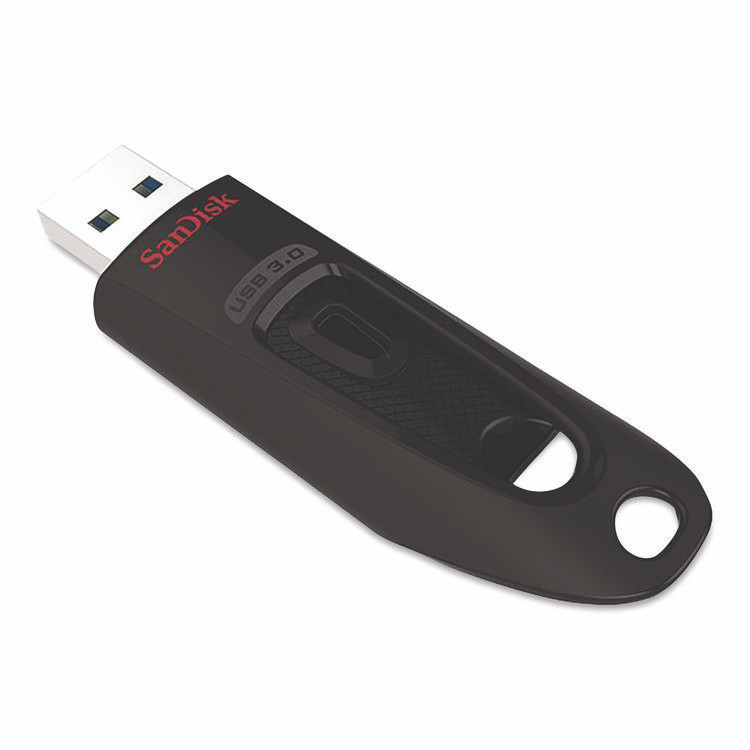SANDISK CORPORATION 1568885 Ultra USB 3.0 Type A Flash Drive, 128 GB, Black