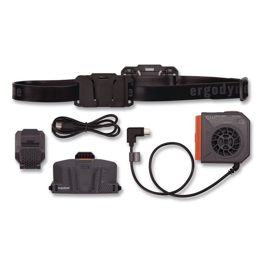 TENACIOUS HOLDINGS, INC. ergodyne® 60293 Skullerz 8884 Hard Hat Mounted Fan Kit