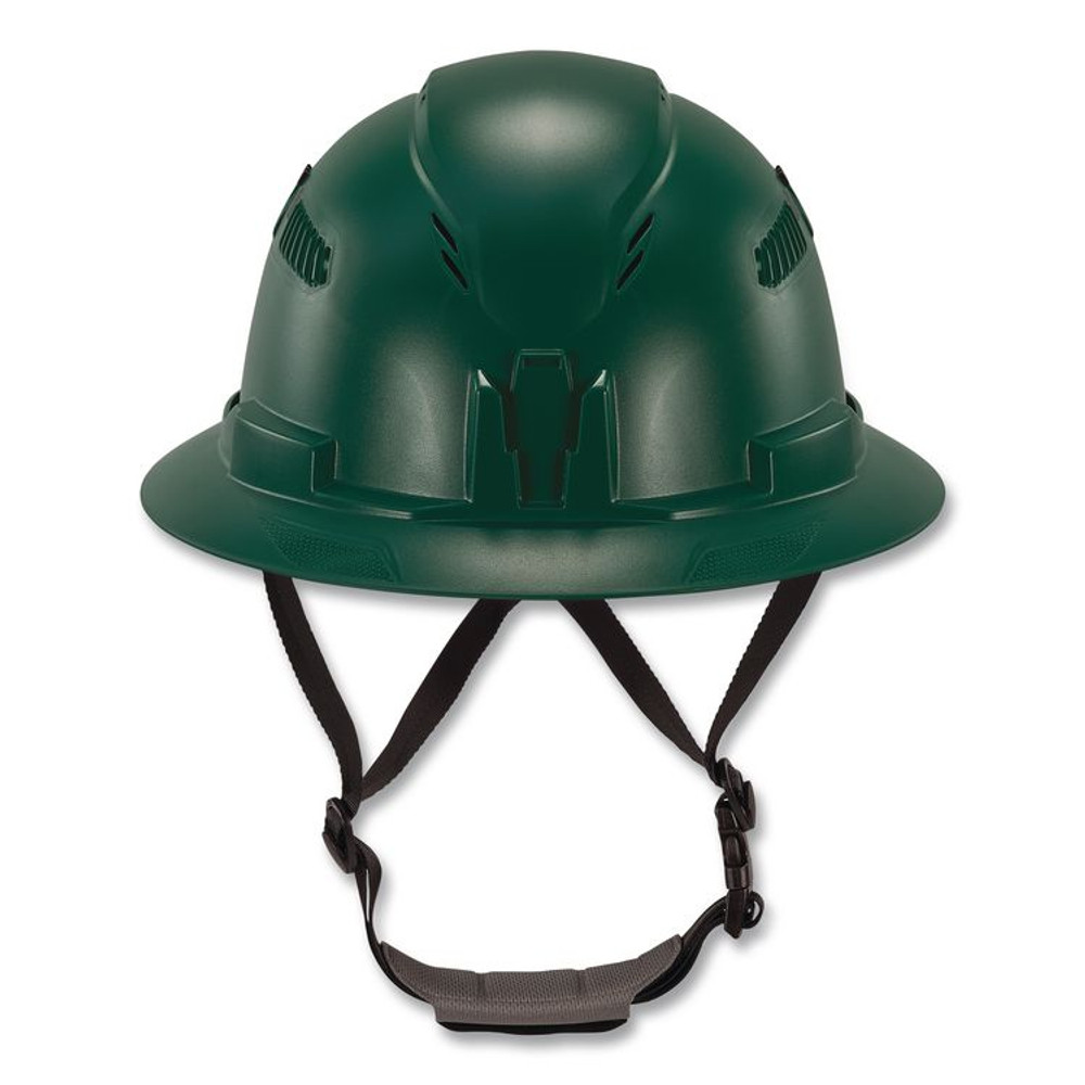 TENACIOUS HOLDINGS, INC. ergodyne® 60565 Skullerz 8964 Full Brim Class C Safety Helmet, 6-Point Ratchet Suspension, Green