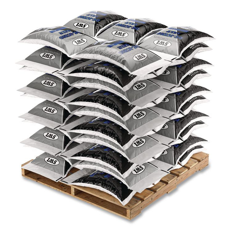 SCOTWOOD INDUSTRIES INC SWO50BRPLT Rock Salt De-Icing Salt, 50 lb Bag, 50 Bags/Pallet