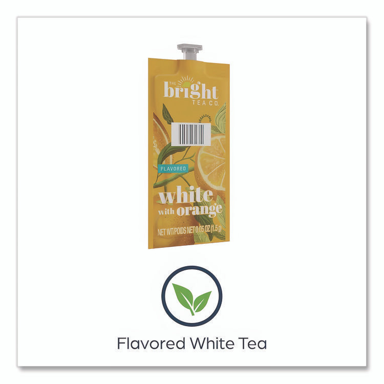 MARS, INC. The Bright Tea Co. MDRB504 Tea Freshpack Pods, White with Orange, 0.05 oz, 100/Carton
