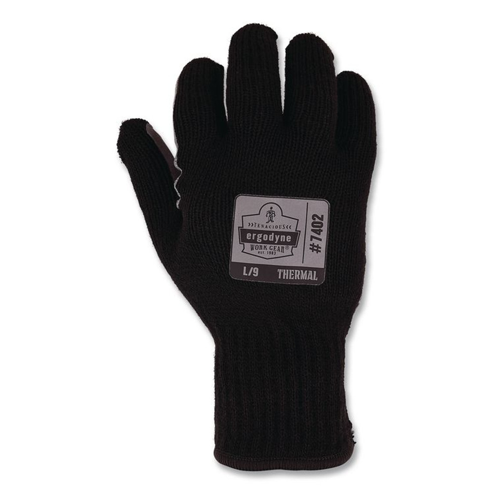 TENACIOUS HOLDINGS, INC. ergodyne® 10613 ProFlex 7402 Thermal Knit Cooler Gloves, 10.5" Long, Medium (8), Black, Pair