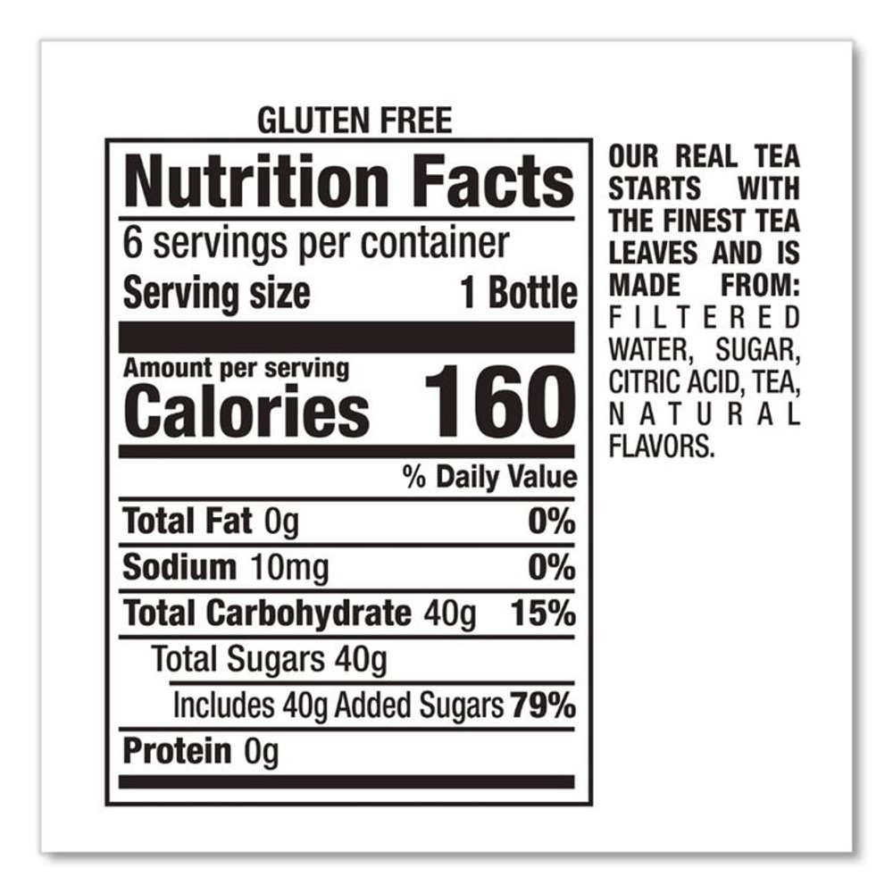 DR PEPPER SNAPPLE GROUP, INC. CAD00775 Flavored Tea, Raspberry, 16 oz Bottle, 24/Carton