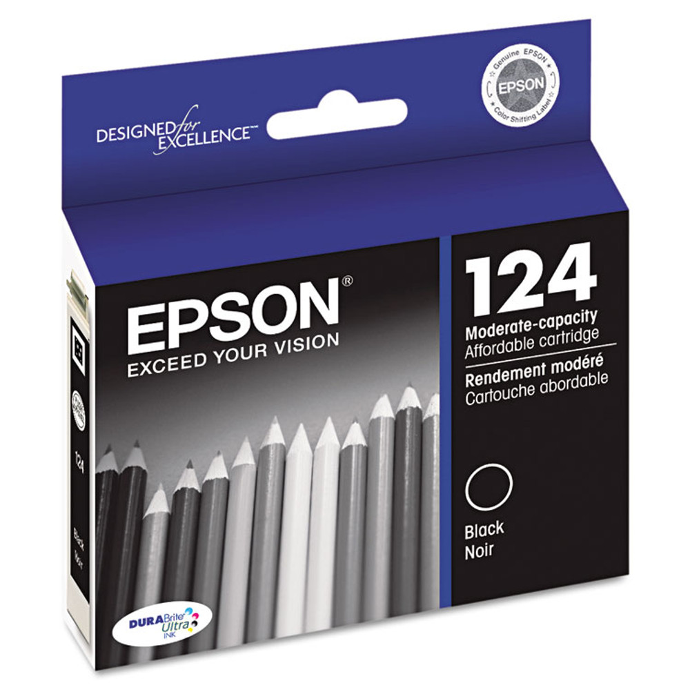 EPSON AMERICA, INC. T124120S T124120-S (124) DURABrite Ultra Ink, Black