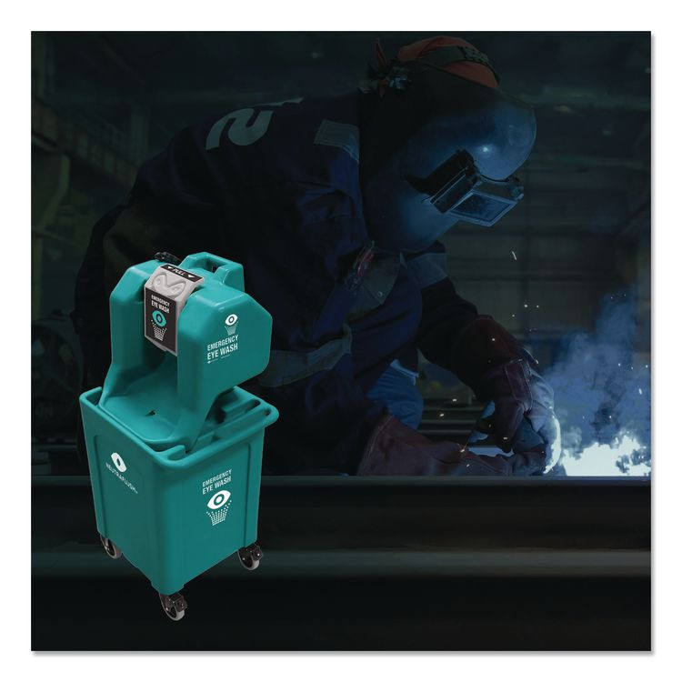 AERO HEALTHCARE NeutraFlush® NFSCART01 Rolling Drain Cart Stand for 16 Gal Eyewash Station, 21 x24 x 33.75, Green