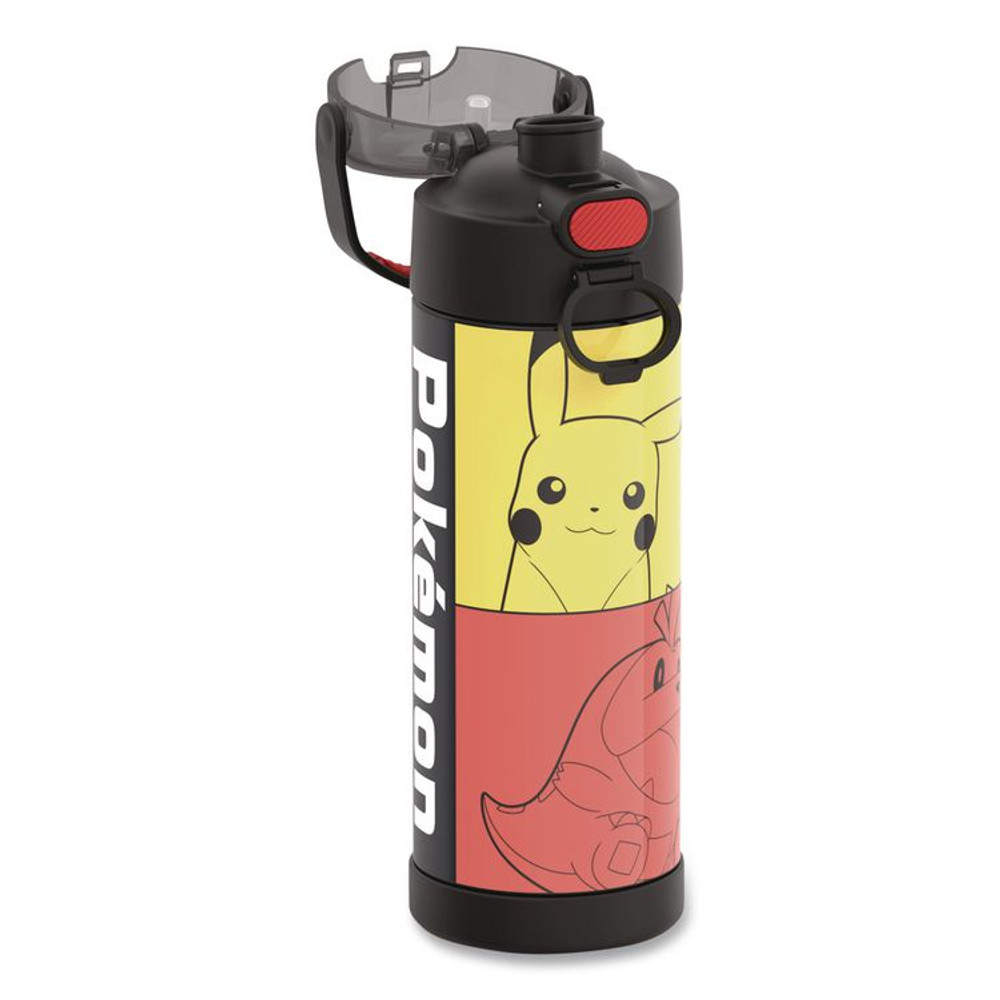 THERMOS LLC F42105PM6M FUNtainer Pokémon Stainless Steel Vacuum Insulated Water Bottle, 16 oz, Multicolor