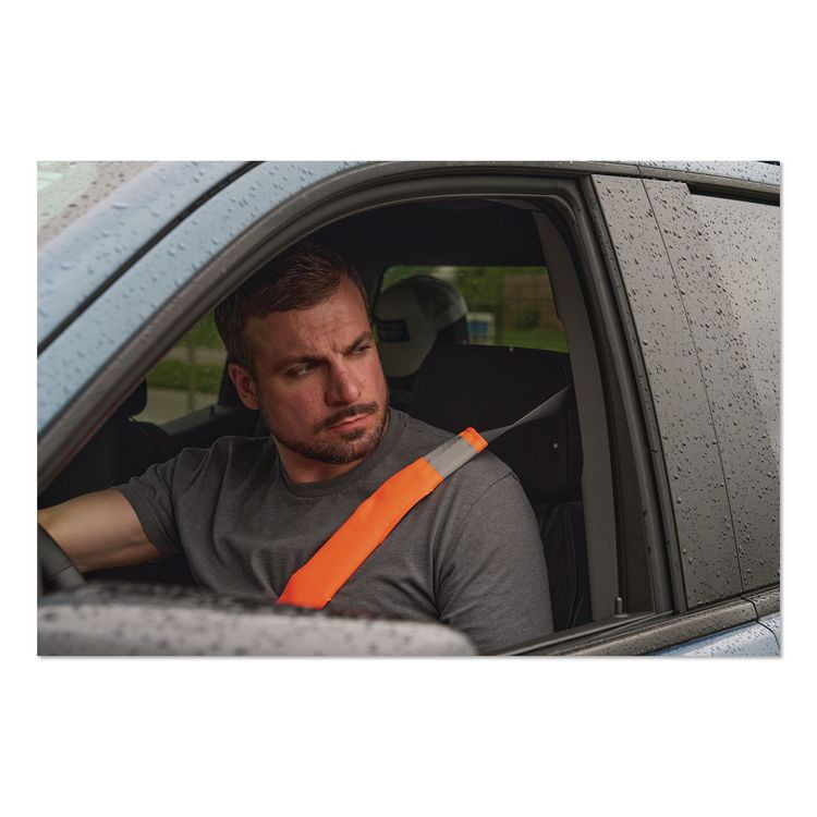TENACIOUS HOLDINGS, INC. ergodyne® 29035 GloWear 8105 Hi-Vis Seat Belt Cover, 2.17" x 16.54", Orange