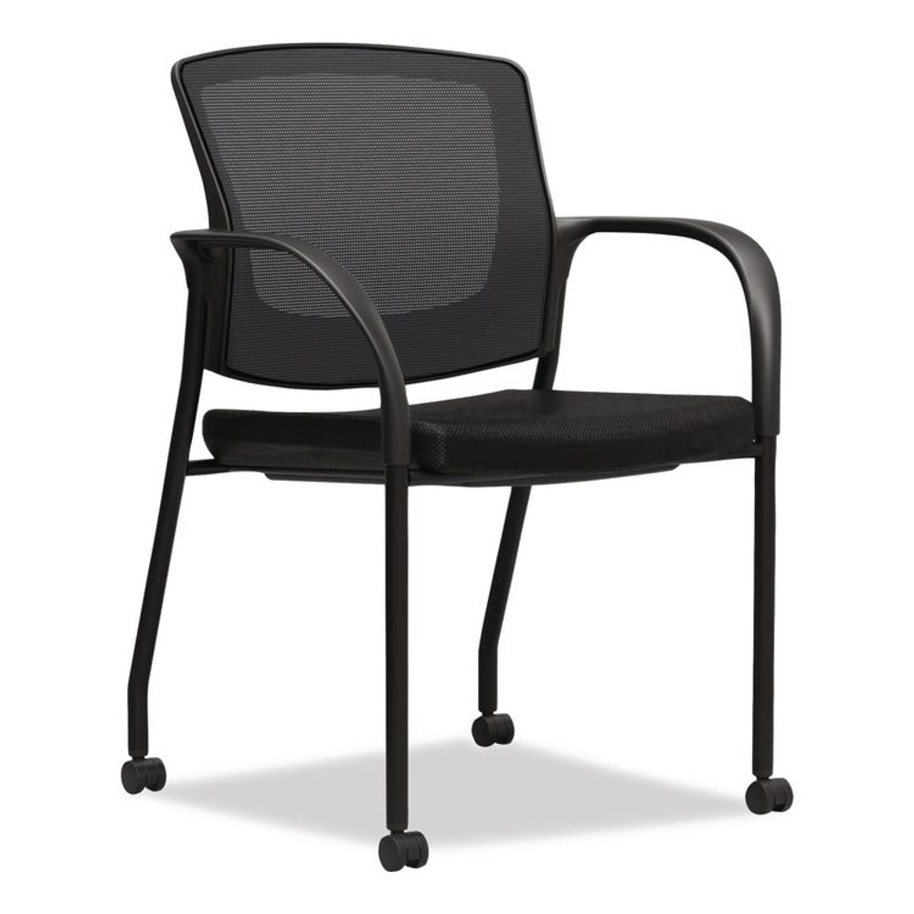 UNION & SCALE 51978 Workplace2.0 500 Series Guest Chair, 25.7 x 23.5 x 34.9, Black Seat, Black Back, Black Base