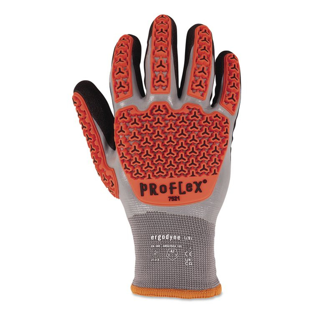 TENACIOUS HOLDINGS, INC. ergodyne® 17641 ProFlex 7521 Thermal Coated Impact-Resistant Gloves: EN 388: 2131X, 10" Long, X-Small (6), Gray, Pair