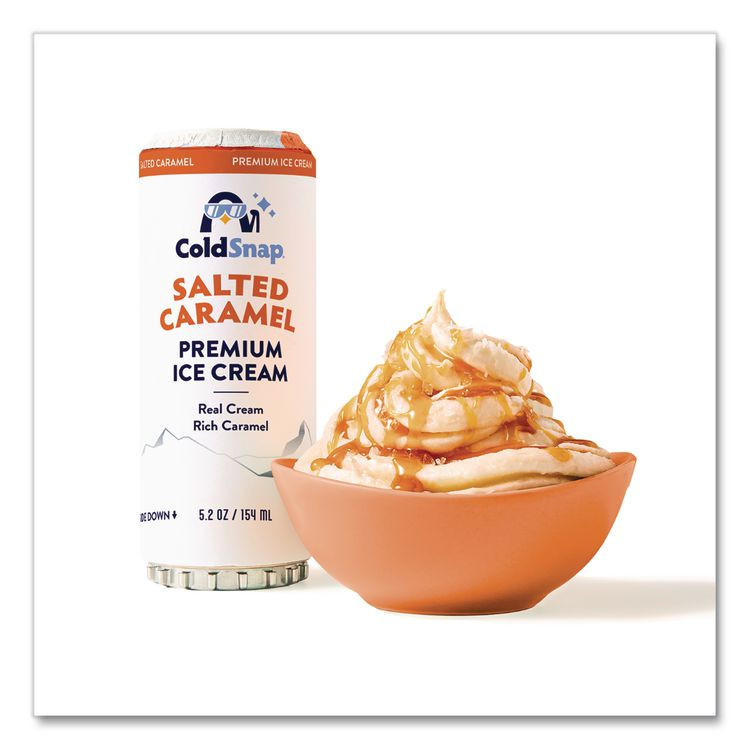 COLDSNAP 600040 Ice Cream Pod, Salted Caramel, 5.2 oz Single Serve Pod for ColdSnap Machine, 12/Carton