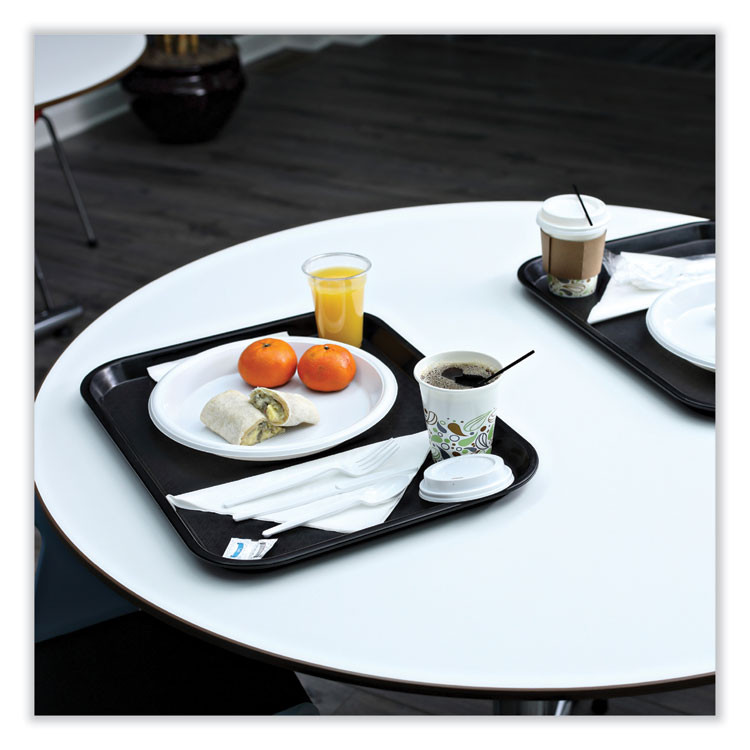 BOARDWALK DEERHLIDW Deerfield Hot Cup Lids, Fits 10 oz to 20 oz Boardwalk Deerfield Hot Cups, Plastic, White, 50/Pack, 20 Packs/Carton