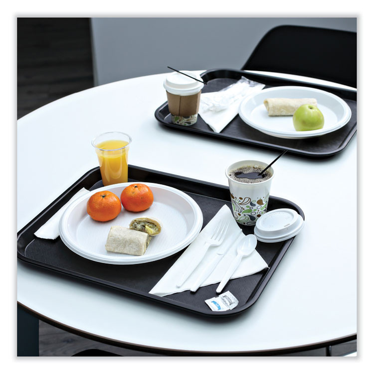 BOARDWALK DEERHLIDW Deerfield Hot Cup Lids, Fits 10 oz to 20 oz Boardwalk Deerfield Hot Cups, Plastic, White, 50/Pack, 20 Packs/Carton